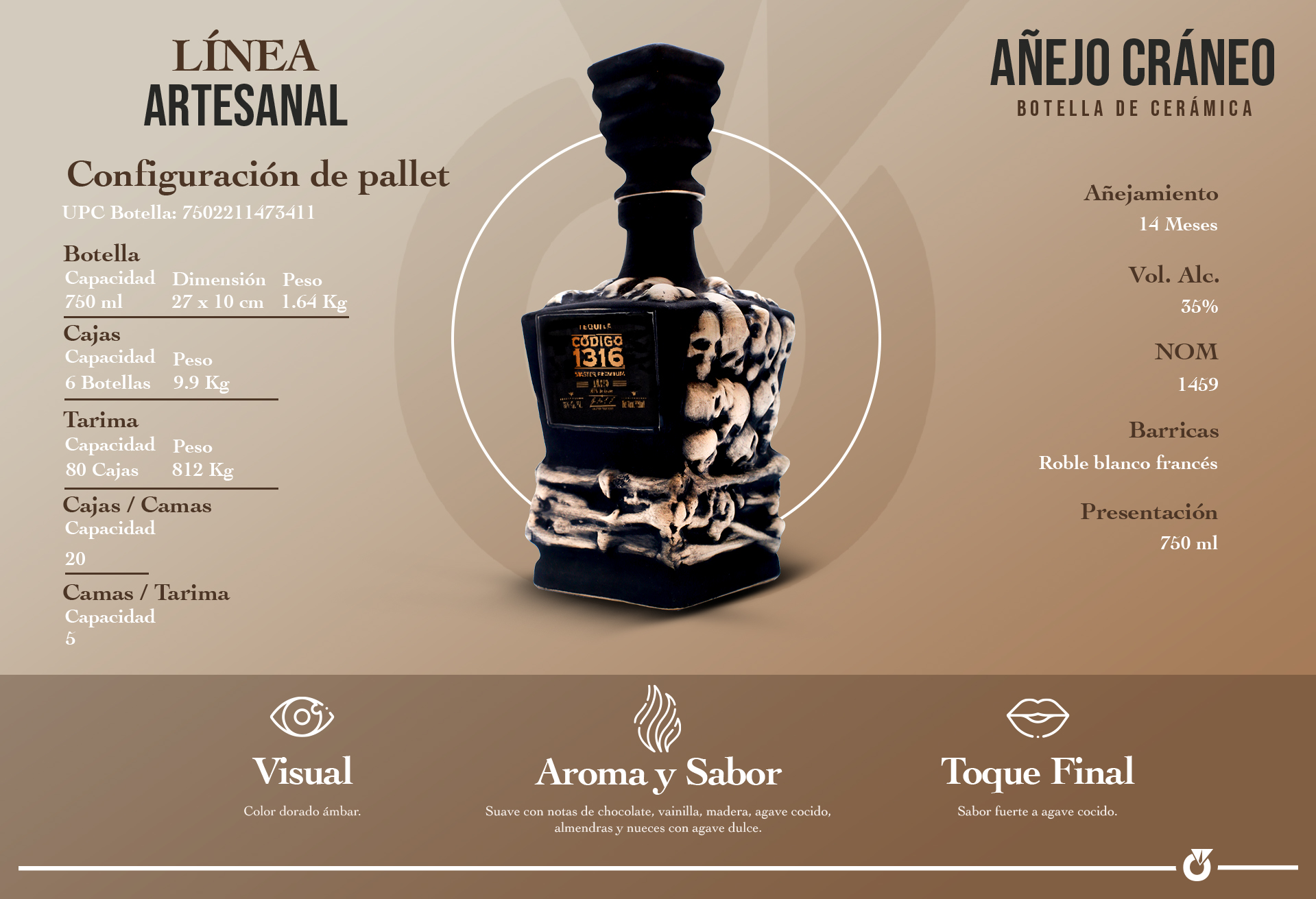 añejo ceramic craneo